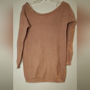 EUC Missguided Petite Peach Off the Shoulder Sweater 00/0
